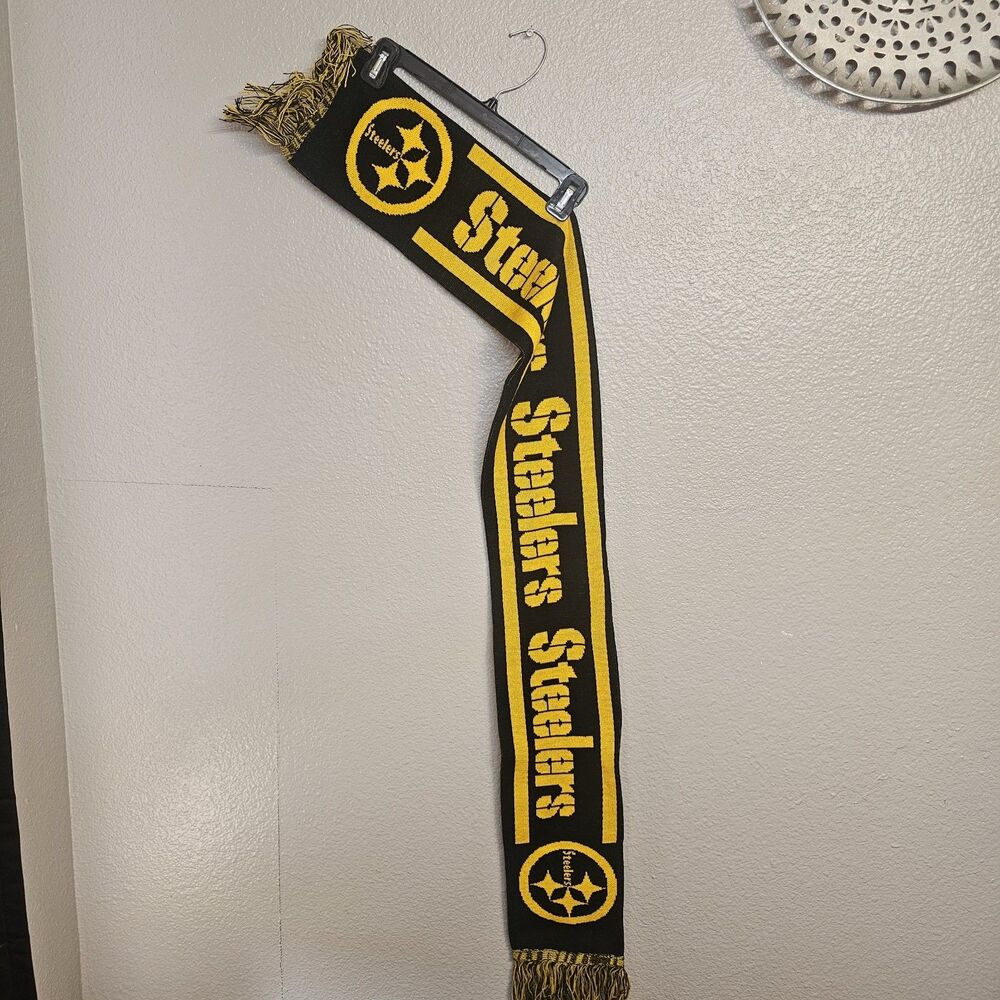 Pittsburgh Steelers Scarf Forever Collectibles Black Gold NFL Football FF803
